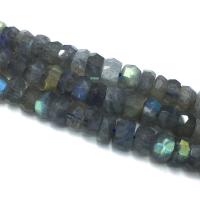 Natural Labradorite Beads, Abacus, DIY & faceted, grey, Sold Per Approx 39 cm Strand