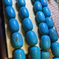 Turquoise Beads, Drum, DIY, blue, 15x22mm, Sold Per 38 cm Strand