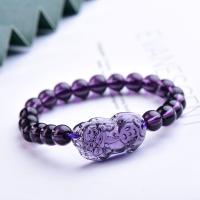 améthyste bracelet, bête sauvage Fabuleuse, unisexe, violet, 10mm, Longueur:Environ 19 cm, Vendu par PC