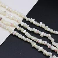 Koraliki z naturalnej słodkowodnej perły, Muszla, Nieregularne, DIY, biały, 6x7mm, sprzedawane na około 38 cm Strand
