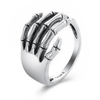 Zinc Alloy Finger Ring plated fashion jewelry & for woman & blacken silver color Sold By PC