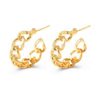 Zinc Alloy Stud Earring plated fashion jewelry & for woman golden Sold By Pair