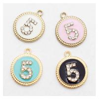 Zinc Alloy Enamel Pendants plated with rhinestone nickel lead & cadmium free Approx Sold By Bag