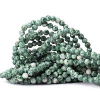 Tree Agate Beads, Green Dot Stone, Round, DIY & different size for choice, green, nickel, lead & cadmium free, Sold By Strand
