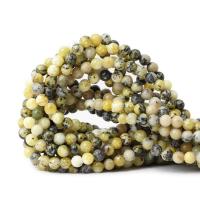Türkis Perlen, Synthetische Türkis, rund, DIY & verschiedene Größen vorhanden, gelb, frei von Nickel, Blei & Kadmium, verkauft von Strang