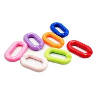 Ακρυλικό Η σύνδεση Ring, Επιστολή O, γυαλισμένο, DIY, περισσότερα χρώματα για την επιλογή, 20x31mm, Περίπου 500G/τσάντα, Sold Με τσάντα