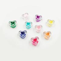 Grânulos de jóias de acrílico, acrilico, Coração, DIY & esmalte, Mais cores pare escolha, 16mm, Aprox 500G/Bag, vendido por Bag