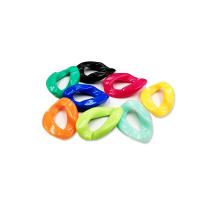 Ακρυλικό Η σύνδεση Ring, γυαλισμένο, DIY, περισσότερα χρώματα για την επιλογή, 21x29mm, Περίπου 500G/τσάντα, Sold Με τσάντα
