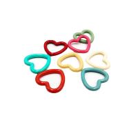 Ακρυλικό Η σύνδεση Ring, Καρδιά, γυαλισμένο, DIY, περισσότερα χρώματα για την επιλογή, 30x27mm, Περίπου 200PCs/τσάντα, Sold Με τσάντα