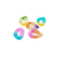Акрил Ювелирные кольца, цвет градиента & DIY & глазированный, Много цветов для выбора, 21x29mm, Приблизительно 200ПК/сумка, продается сумка