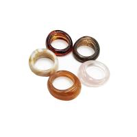 Anello da dito acrilico, Ciambella, lucido, può essere utilizzato come ciondolo o connettore, nessuno, 26x28mm, Misura:8, Appross. 20PC/borsa, Venduto da borsa