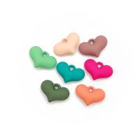 Acrylic Pendants, Heart, stoving varnish, Unisex, more colors for choice, 37x25mm, Approx 100PCs/Bag, Sold By Bag