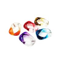 Ακρυλικό Η σύνδεση Ring, γυαλισμένο, κλίση χρώμα & DIY, περισσότερα χρώματα για την επιλογή, 25x36mm, Περίπου 60PCs/τσάντα, Sold Με τσάντα