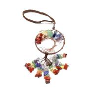 Hanging Ornaments Gemstone with Brass antique copper color plated & Unisex 130mm Sold By PC