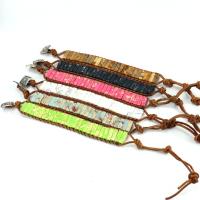 Impression Jasper Bracelet, Rectangle, Unisex, more colors for choice, 20mm, Length:Approx 9.84 Inch, Sold By PC