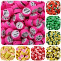 Polymer Ton Perlen , ObstFrucht, DIY & verschiedene Stile für Wahl, gemischte Farben, 30PCs/Tasche, verkauft von Tasche