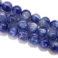 Cyanit Perle, rund, poliert, DIY & verschiedene Größen vorhanden, blau, verkauft per 15.35 ZollInch Strang