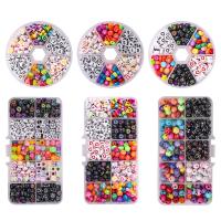 Blandet akryl perler, ovntørrende lak, du kan DIY & forskellige stilarter for valg & emalje, blandede farver, 8mm, Solgt af Box