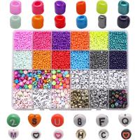 Mixed Acrylic Beads with Seedbead stoving varnish DIY & enamel mixed colors Sold By Box