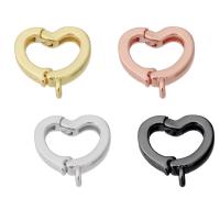 Brass Bail Beads, Heart, plated, hollow, more colors for choice, 12x13x2.50mm, Hole:Approx 1mm, Sold By PC