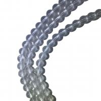 Natürliche klare Quarz Perlen, Klarer Quarz, rund, poliert, DIY, weiß, verkauft per ca. 38 cm Strang