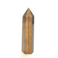 Tiger Eye Point Decoration, polished, mixed colors, 5-12cm, Sold By PC