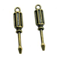 Tibetan Style Pendants, Screwdriver, plated, more colors for choice, 31x6mm, Sold By PC