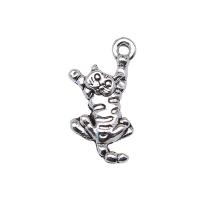 Tibetan Style Animal Pendants, plated, silver color, 21x10mm, Sold By PC