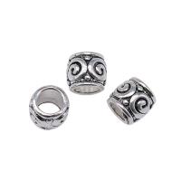 Zinc Alloy European Large Hole Beads plated DIY silver color Sold By PC