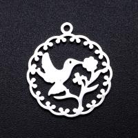 Stainless Steel Animal Pendants, 201 Stainless Steel, Bird, Vacuum Ion Plating, fashion jewelry & DIY & Unisex, more colors for choice, 23x20mm, 5PCs/Bag, Sold By Bag