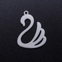 Stainless Steel Animal Pendants 201 Stainless Steel Swan Vacuum Ion Plating fashion jewelry & DIY & Unisex Sold By Bag