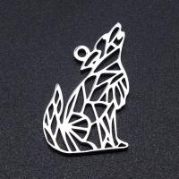 Stainless Steel Animal Pendants 201 Stainless Steel Wolf Vacuum Ion Plating fashion jewelry & DIY & Unisex Sold By Bag
