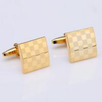 Cufflinks Brass Square gold color plated for man nickel lead & cadmium free Sold By Lot