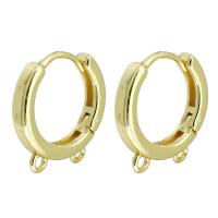 Messing Huggie Hoop Earring zoeken, gold plated, 3x15x15mm, Gat:Ca 2mm, Verkocht door pair