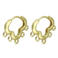 Brass Lever Back Earring Component, gold color plated, 2x15x17mm, Hole:Approx 2mm, Sold By Pair