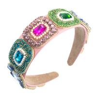Banda del Pelo, paño, para mujer & con diamantes de imitación, más colores para la opción, 380x135mm, Vendido por UD