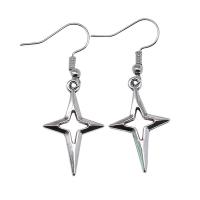 Zinc Alloy Drop Earrings plated for woman silver color 10-40mm Sold By Pair