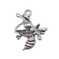 Tibetan Style Pendants, Bee, plated, silver color, 21x17mm, Sold By PC