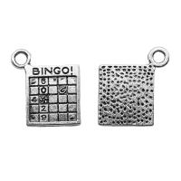 Zinc Alloy Pendants Square plated Sold By PC