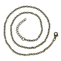Железо ожерелье цепь, Другое покрытие, Много цветов для выбора, длина:50 см, 10ПК/сумка, продается сумка