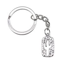 Tibetan Style Key Clasp, plated, silver color, 24x12mm, Sold By PC
