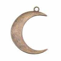 Tibetan Style Moon Pendants, plated, more colors for choice, 42x43mm, Sold By PC