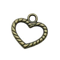 Tibetan Style Heart Pendants, plated, more colors for choice, 17x17mm, Sold By PC
