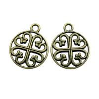 Zinc Alloy Pendants Round plated 14mm Sold By PC