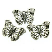 Tibetan Style Pendants, Butterfly, plated, more colors for choice, 26x18mm, Sold By PC