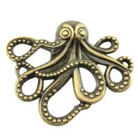 Tibetan Style Animal Pendants, Octopus, plated, more colors for choice, 42x35mm, Sold By PC