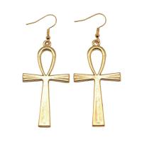 Zinc Alloy Drop Earrings Cross plated for woman Sold By Pair