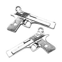 Tibetan Style Pendants, Gun, plated, vintage & Unisex, more colors for choice, nickel, lead & cadmium free, 45x20mm, Sold By PC