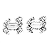 Tibetan Style Pendants, Crab, antique silver color plated, vintage & Unisex, nickel, lead & cadmium free, 15x16mm, Sold By PC