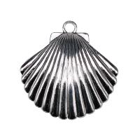 Tibetan Style Pendants, Shell, antique silver color plated, vintage & Unisex, nickel, lead & cadmium free, 56x55mm, Sold By PC